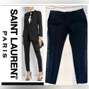Saint Laurent Black Tuxedo Pants